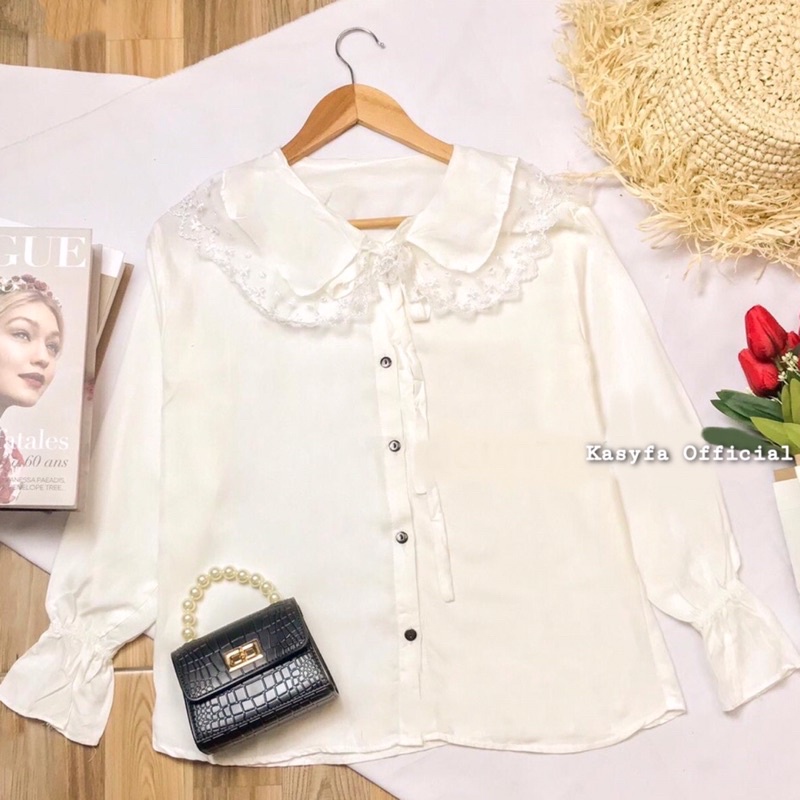 PINKAN SHIRT TOP BLOUSE RENDA TILE KRAH TALI