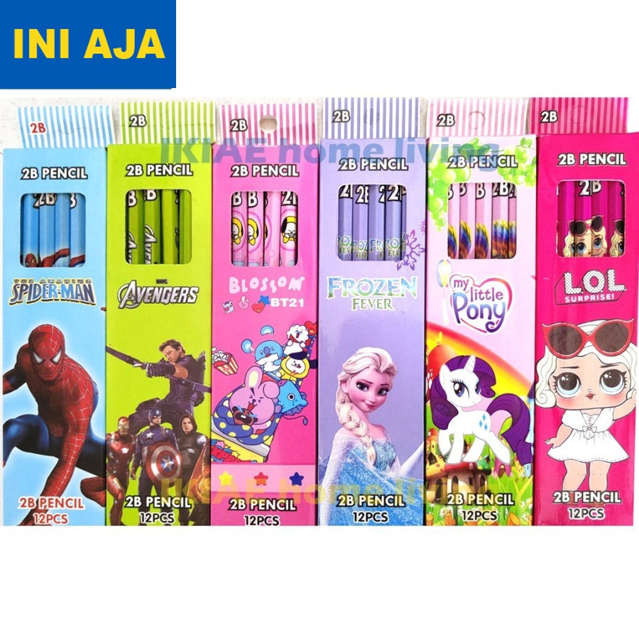 

Pensil 2B Gambar Animasi Karakter Lucu Alat Tulis Sekolah Anak