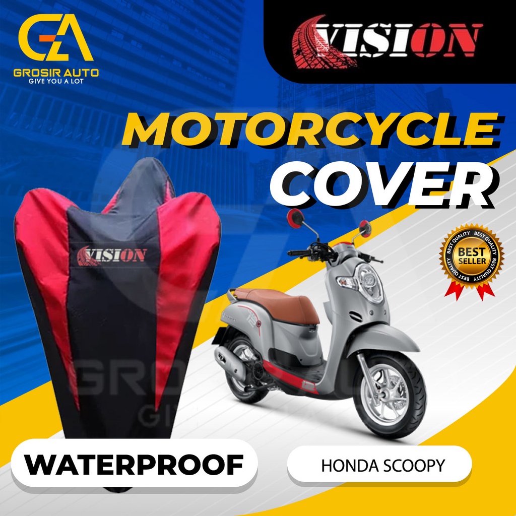 Sarung Motor SCOOPY Anti air Vision / Cover Selimut Penutup Sarung Mantel Motor Vision