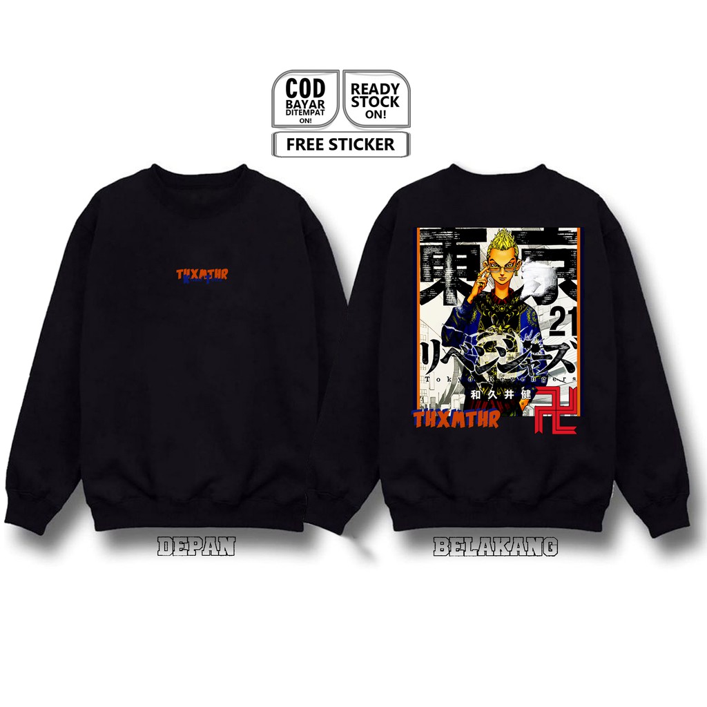 SWEATER CREWNECK TETTA KISAKI TOKYO REVENGERS TOKYO MANJI GANG TENJIKU TOMAN MIKEY HINATA CULTURE SC