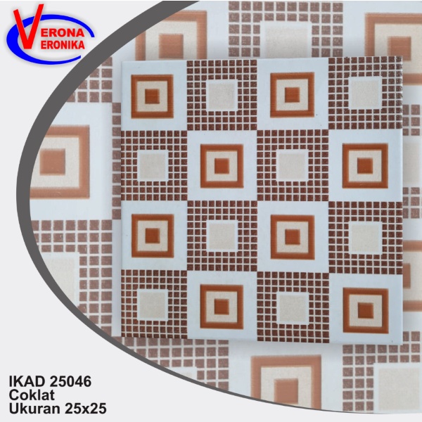 Keramik Lantai IKAD 25046 Coklat 25x25