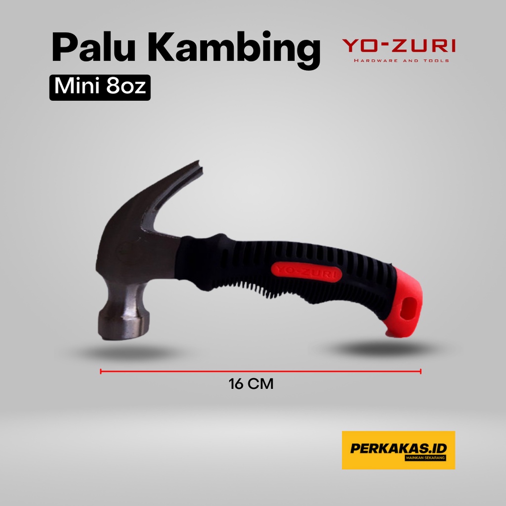 Palu Kambing Mini 8oz Karet Anti Slip YOZURI