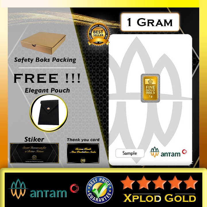 Emas Antam 1 Gram Emas Batangan Antam Logam Mulia Certicard 2022 CertiEye Reinvented Redmark Terbaru