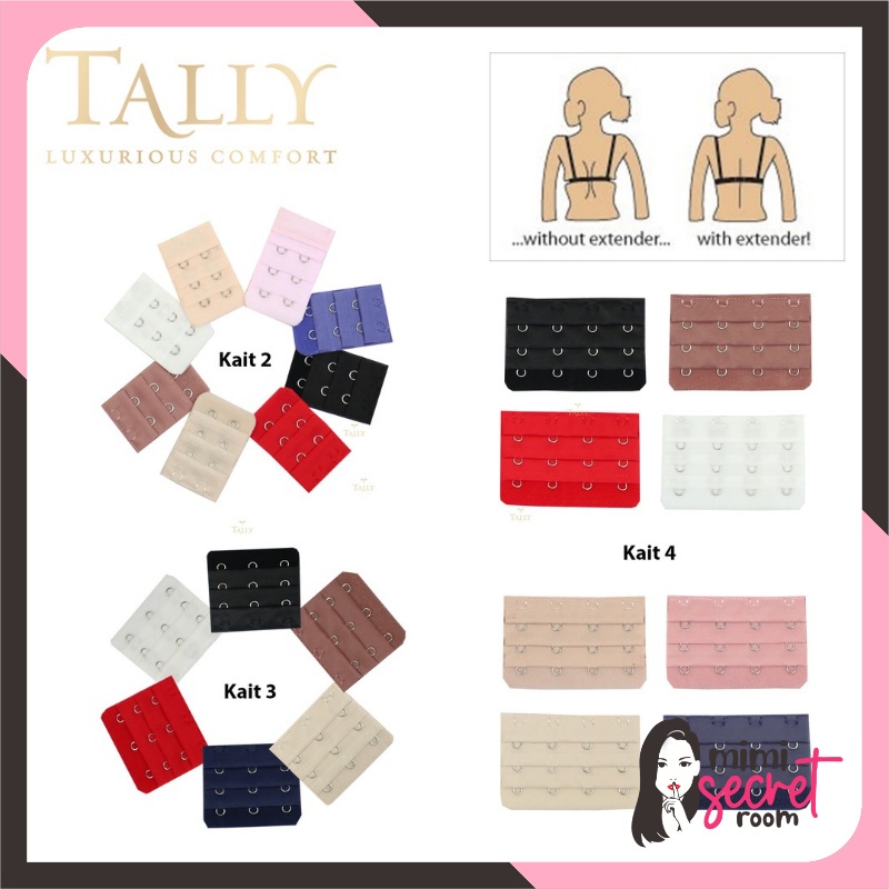 ❤ MIMI ❤ Tally Kait BH Kait 2 Dua 3 Tiga Sambungan Tali Bra Extension