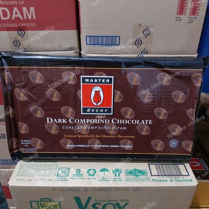 

[COD] Dark chocolate compound Tulip Master Decor 5 kg khusus grab dan gojek [COD]
