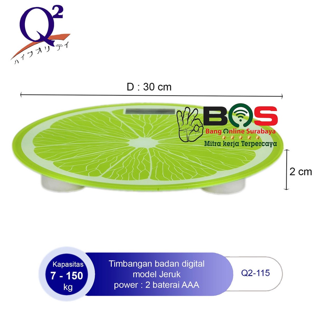Timbangan Badan Digital Q2-115 Q2 115 Pengukur Berat Badan + Pendeteksi Suhu