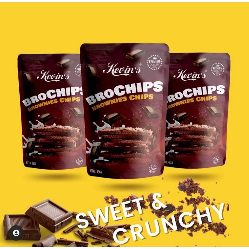 

Brochips Brownies Chips enak murah snack coklat bronis 45g bronchips