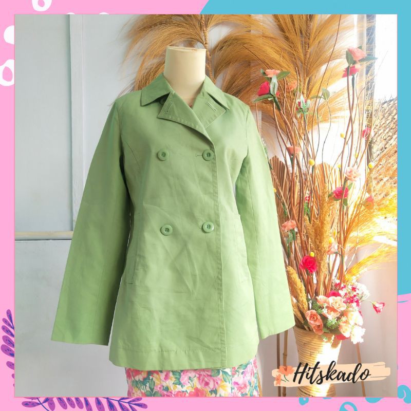 (LD 100) PL Coat Hijau Kode 202 Preloved Coat