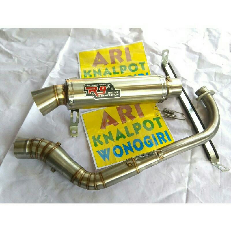 knalpot R9 stainless metic Mio J Vario Beat Scoopy Genio