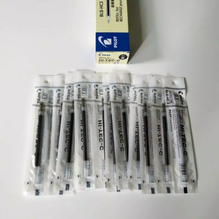 

Gretong Refill Pilot Hi-Tech C 0.25/0.3/0.4/0.5 Isi Pulpen Hi-Tech C "h@