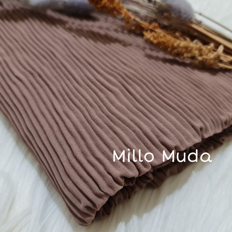 Pashmina Plisket Lidi Full Premium 180X75 CM By Milanda Mode-MiloMuda