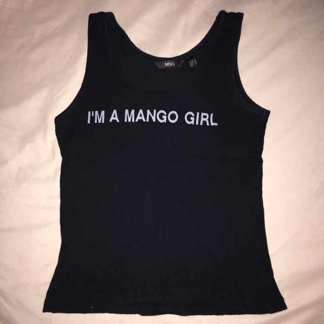 Mango black tank top t-shirt