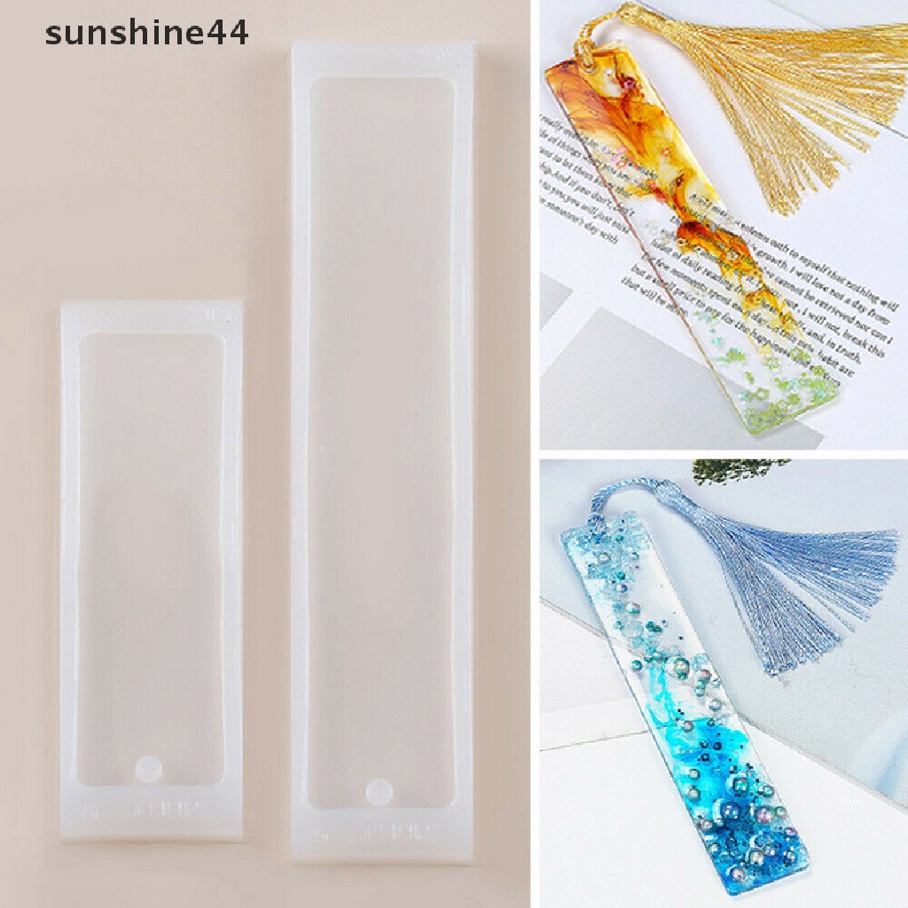 Sunshine 3Pcs Cetakan Epoxy Resin Bentuk Persegi Panjang Bahan Silikon Untuk Membuat Perhiasan DIY