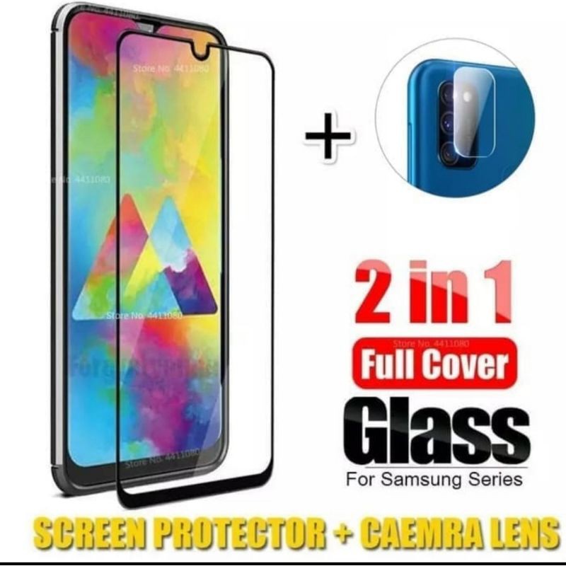 Tempered Glass 9d Samsung M30/M30S + Tg Camera Lensa 2 in 1