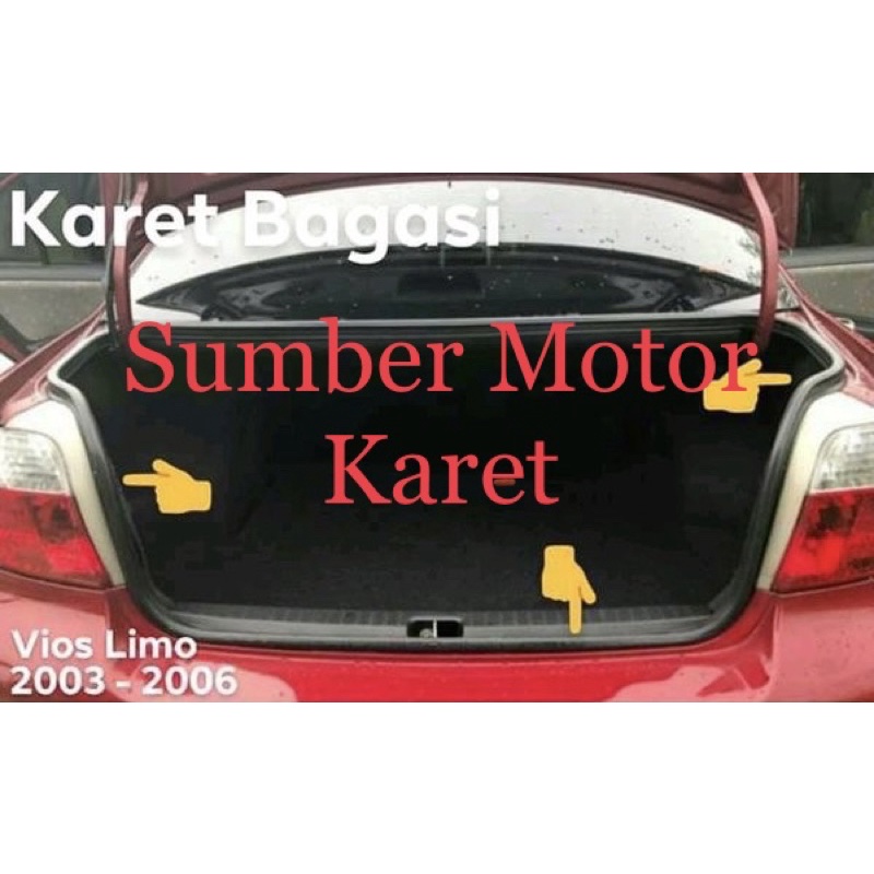 Karet Bagasi Toyota Vios Gen 1 thn 2003 - 2006