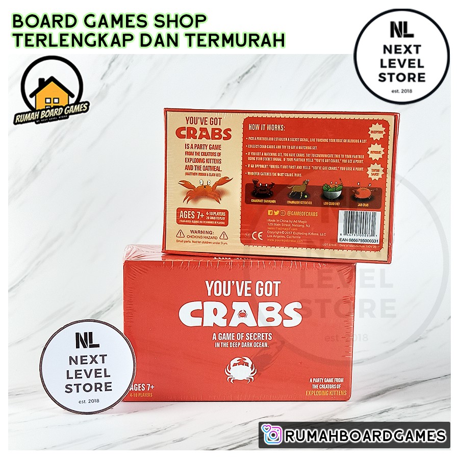 You've Got Crab Game Board Games Card You Have Got Crab ORIGINAL TERMURAH!