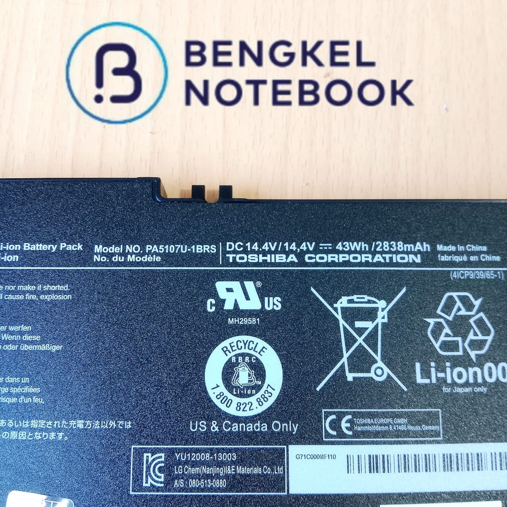 BateraiToshiba PA5107U L55DT L55-A L40-A L40A L55 L55T L50 L40-D L40D L40D-A L50D L55D-A S40DT-A S40DT S45DT S40 S40D L40-A L40A PA5107U-1BRS PA5107