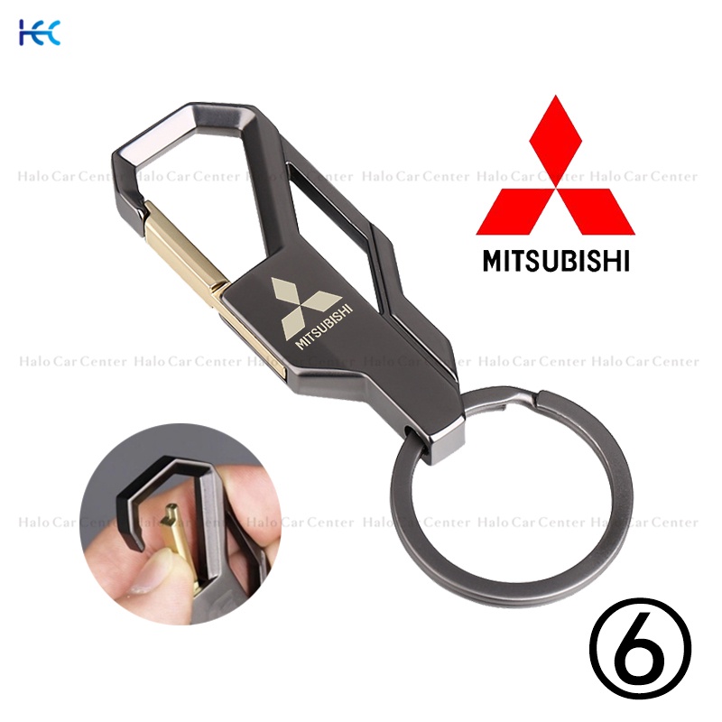 【Ready Stock】Alloy Metal Logo Motorcycle Keychain Car keychain SET for Mitsubishi