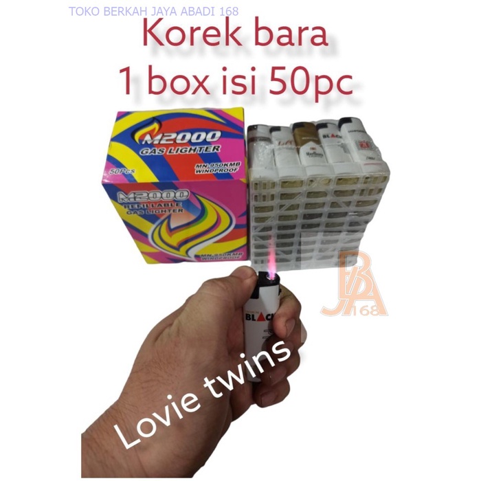 KOREK BARA 50 PCS KOREK API BARA 1 BOX MERK M2000 KOREK API MANCIS