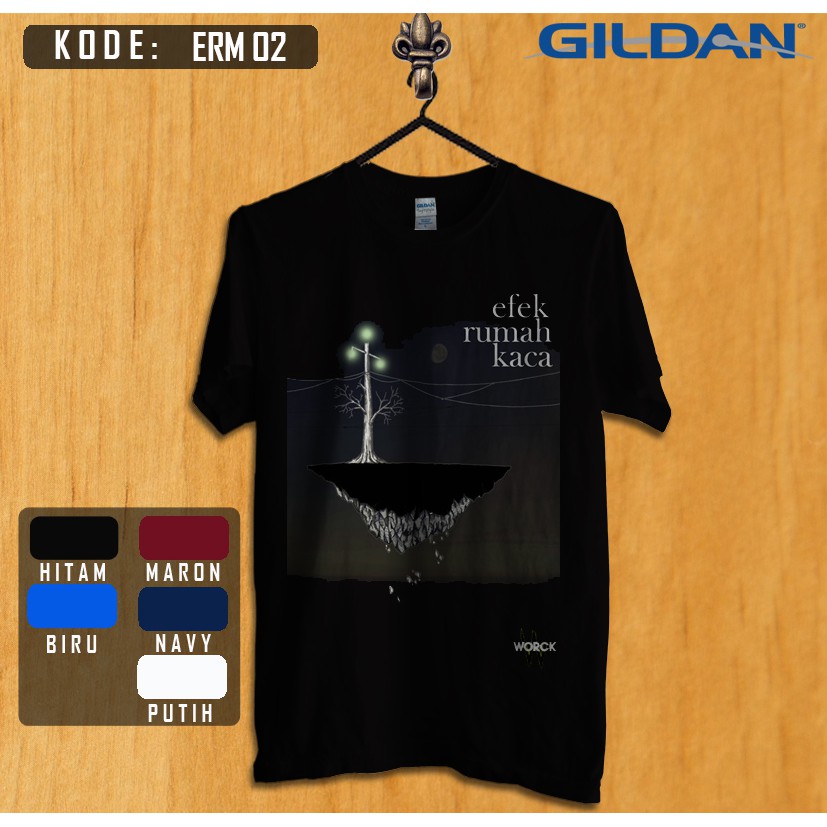 Kaos Efek Rumah Kaca Band Logo Album Kaos Original Gildan Erm02 Shopee Indonesia