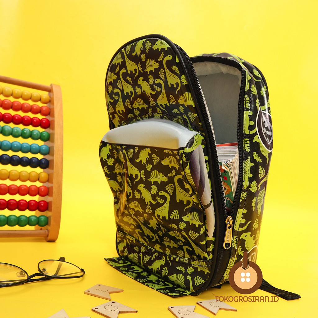 TOKOGROSIRAN.ID - TAS RANSEL ANAK PRINTING DINO TAS RANSEL ANAK SEKOLAH PAUD