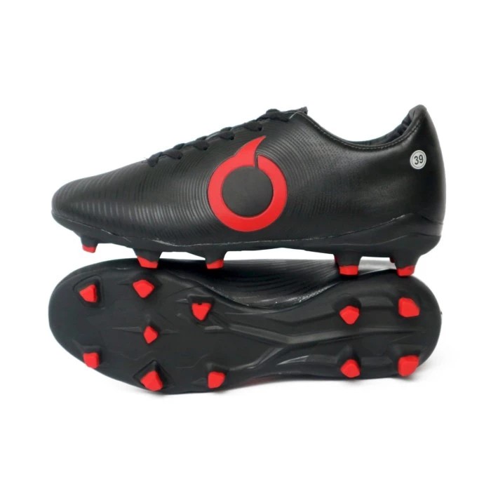 sepatu sepak bola ortuseight low black red 38-44 grade