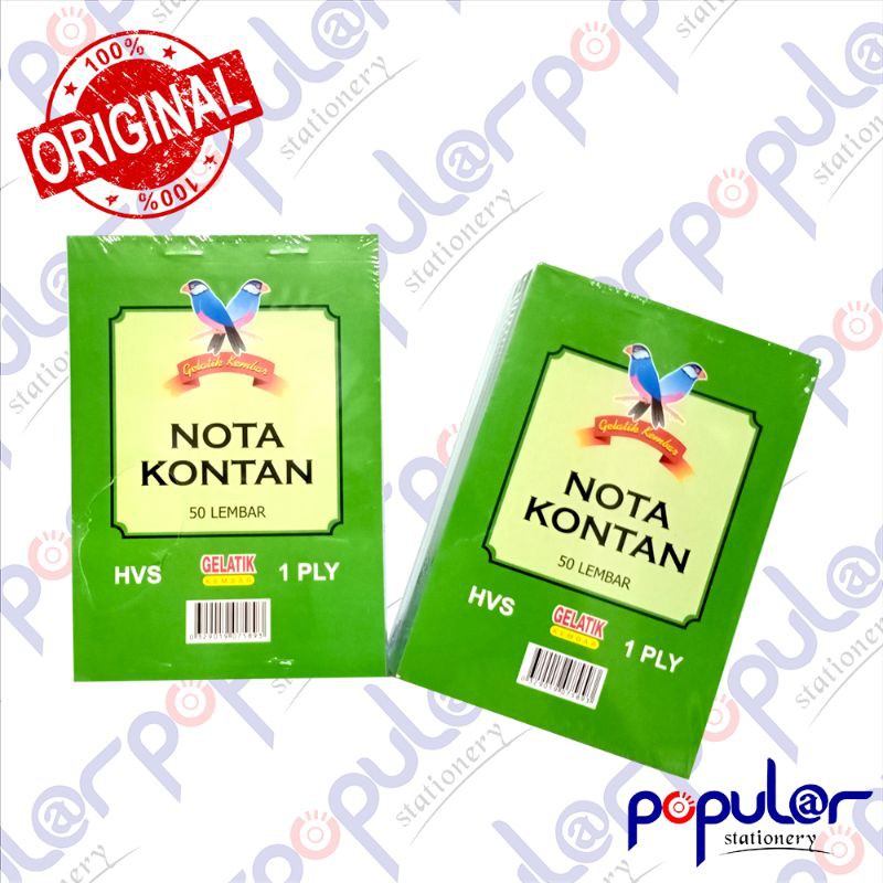

Nota Gelatik Kembar 1 Ply Kecil