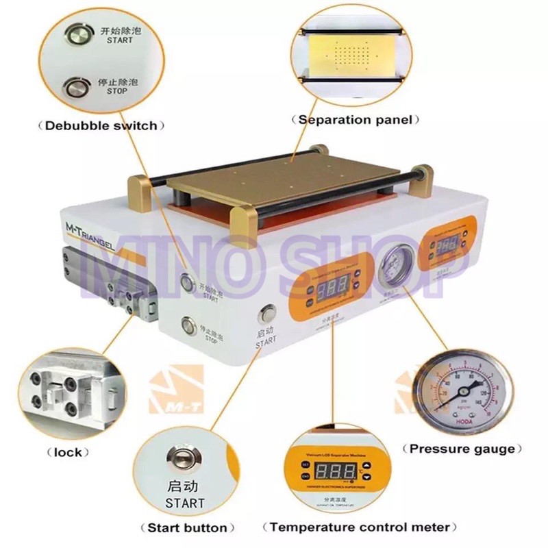 MESIN PEMISAH LCD TOUCHSCREEN SEPARATOR + BUBLE REMOVER M2 M-TRIANGEL