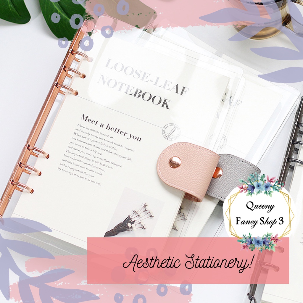 Jual BINDER CLIP BINDER KULIAH A5 EXCLUSIVE CLEAR COVER 6 RINGS