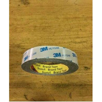 Double Doble tape 3M PUTIH 2 cm x 4 meter Isolasi Perekat Lem bolak balik dobel tip