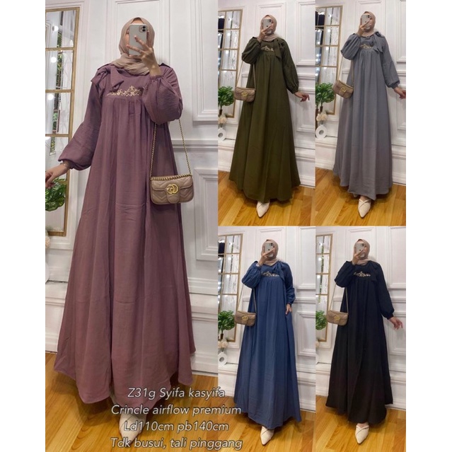 Gamis Syifa Kasyifa Bordir 1117✨