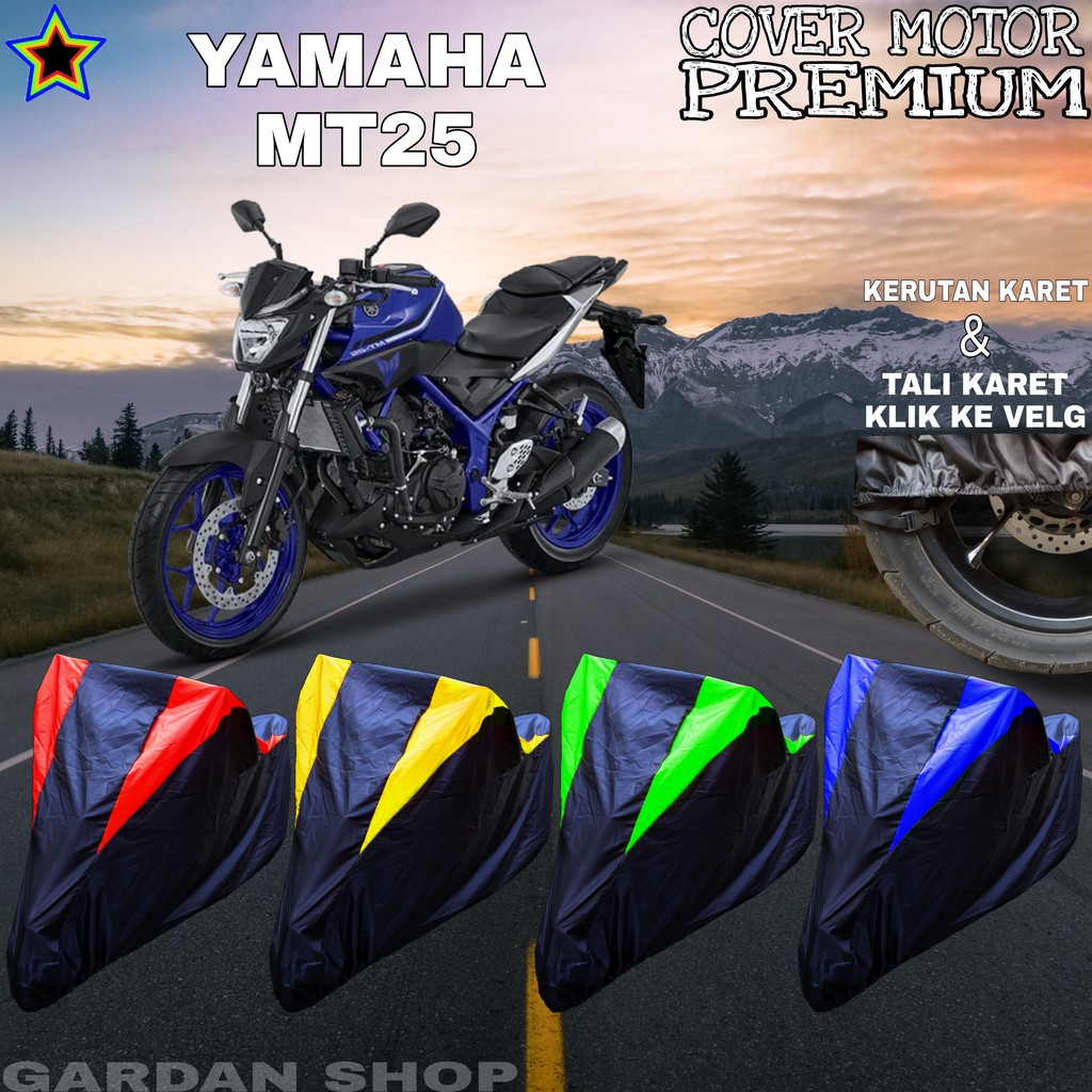 Sarung Motor YAMAHA MT25 Hitam KOMBINASI Body Cover Penutup Pelindung Motor Yamaha PREMIUM