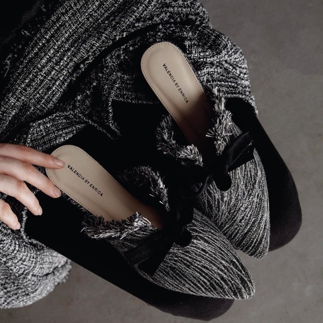 constance flat black size 39 valencia by enrica