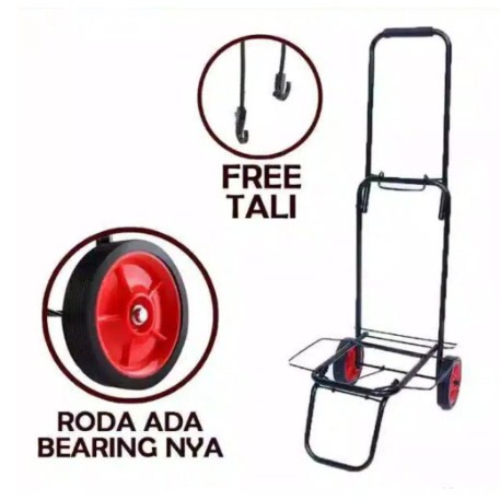 Trolley Troli BESI LIPAT Troley Roda Barang Galon Tabung Gas Trolly Troly