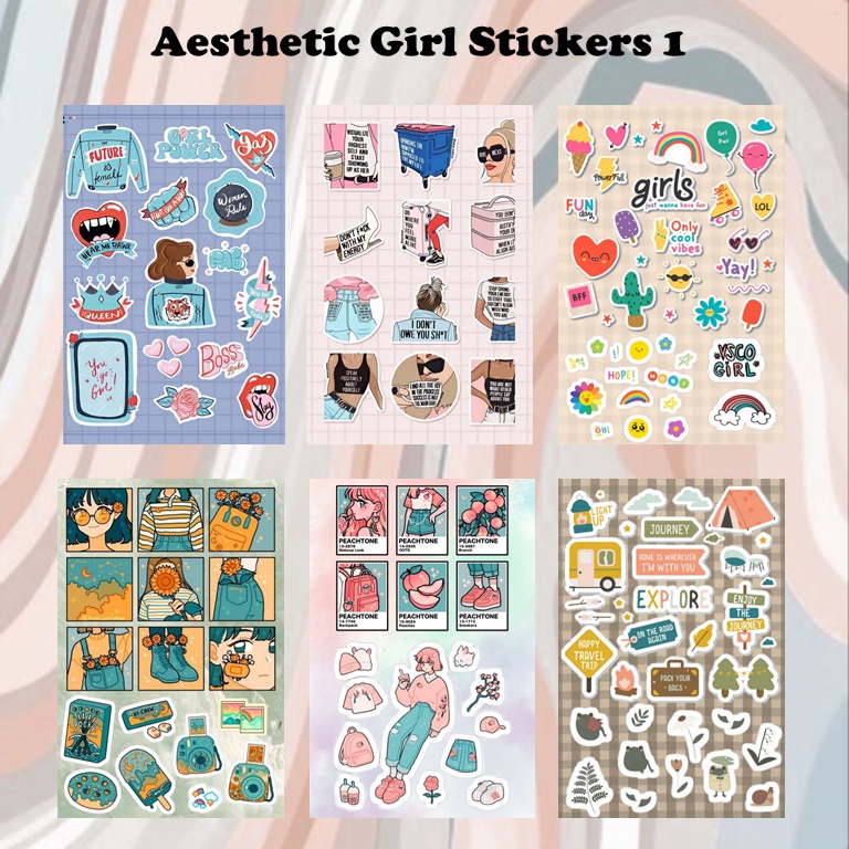 

[PART 1] Aesthetic Girl Stickers , stiker aesthetik estetik