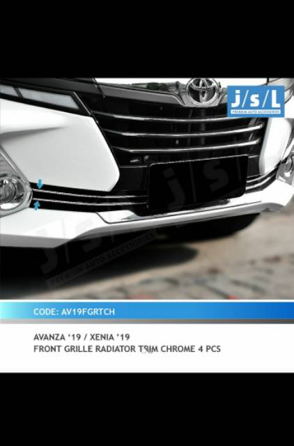 List grill radiator chrome 4 pcs Avanza Xenia 2019 jsl