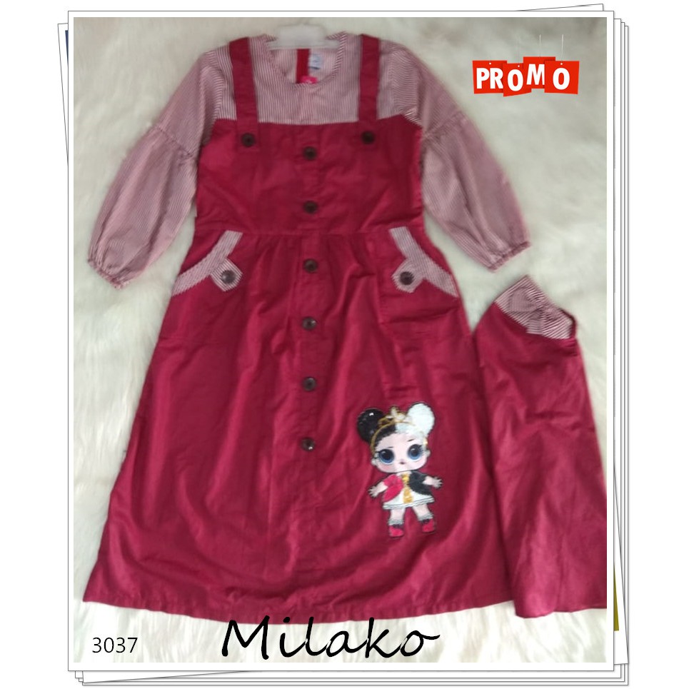 Gamis Anak Perempuan Plus Kerudung Umur 10 Tahun