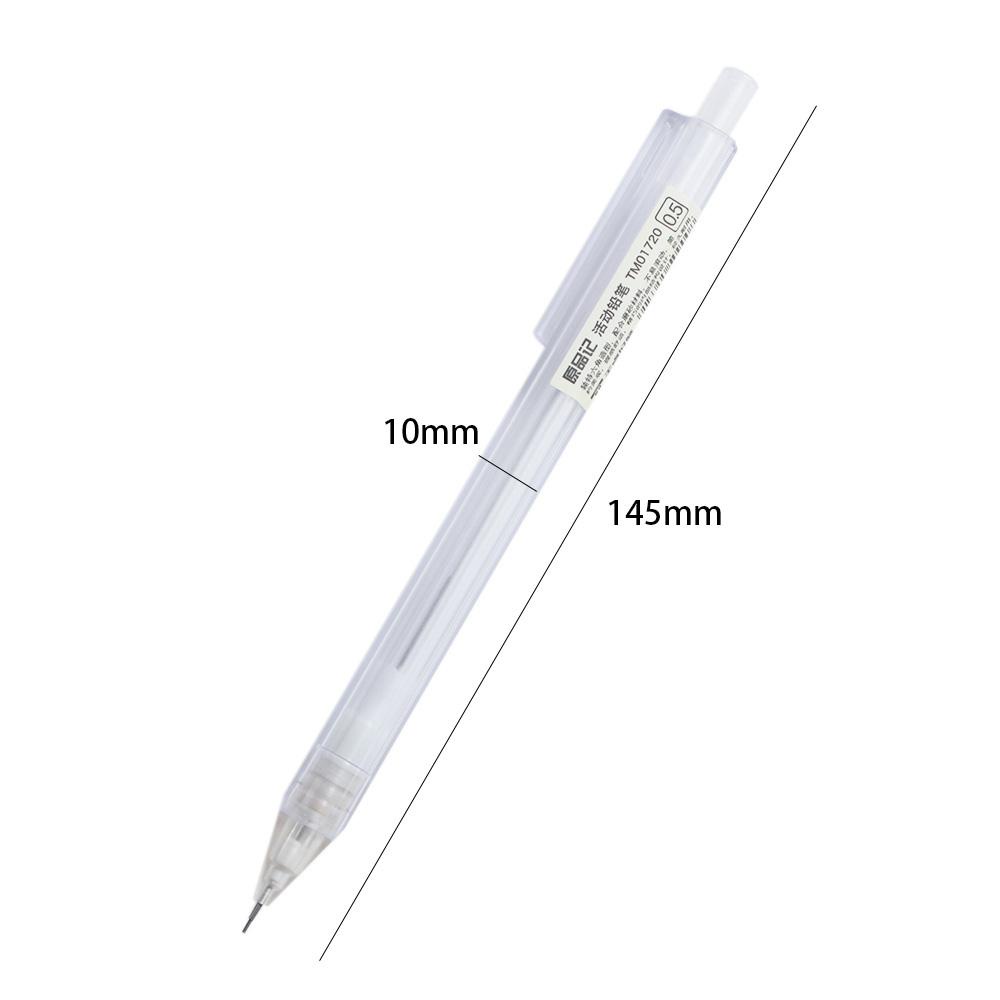 [Elegan] Pensil Mekanik Kantor 2Pcs 0.5/0.7mm Transparan Siswa Pensil Otomatis