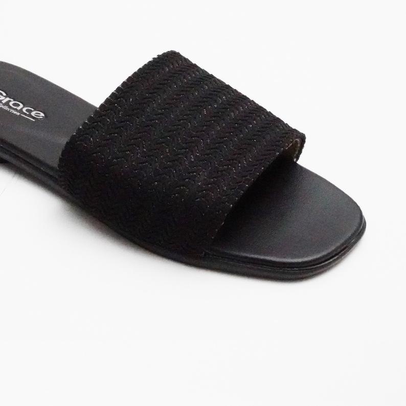 ❉ Grace [milea Slop]/ Sandal rajut selop wanita JUMBO 41-42 /sendal selop kokop rajut/ Sandal tali d