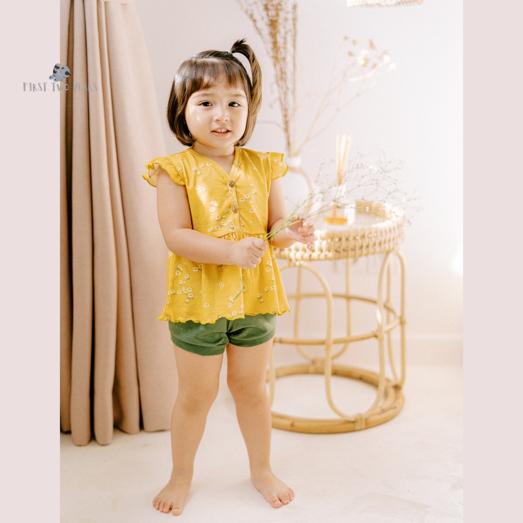 Bohopanna Pannadaily - Panna Set Kids Girl Print Ruffle Set / Setelan Anak Perempuan