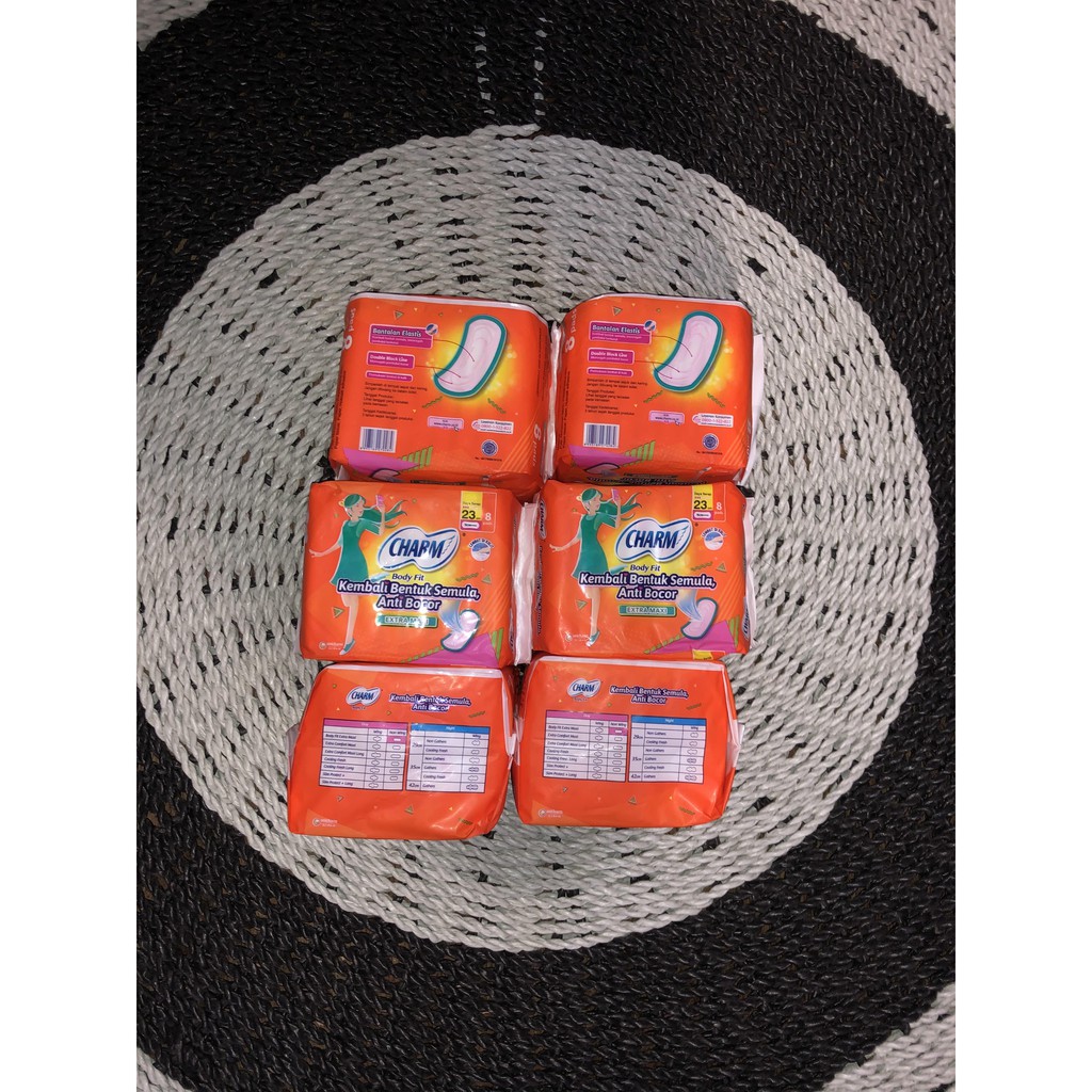Charm Pembalut Body Fit 23Cm Non Wing Isi 8 Pads Softex Charm Wanita Extra Maxi Anti Bocor Softek Unicharm Original Ekonomis Kembali Bentuk Semula