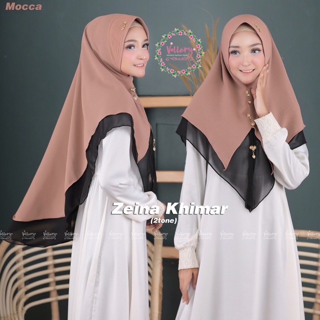 VALLERY | Khimar ZEINA 2TONE ceruty