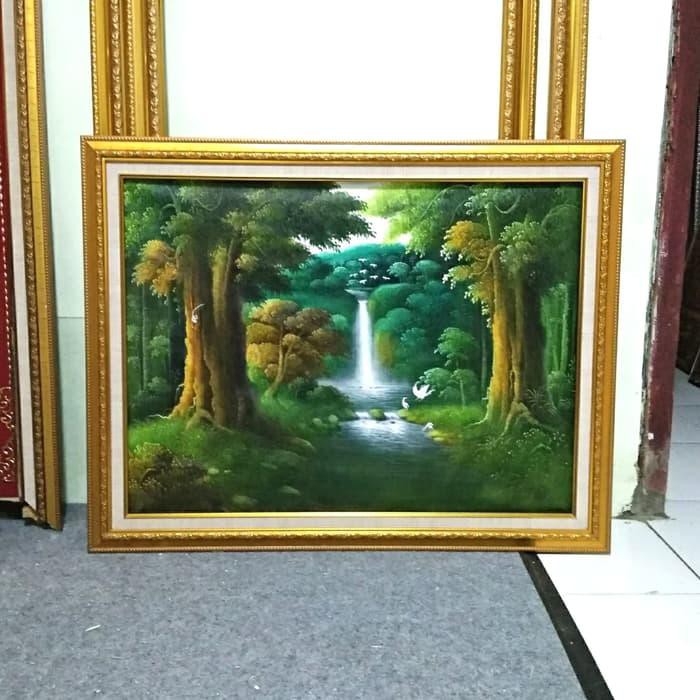 Jual Lukisan Air Terjun Asli Kanvas Uk 90 X 70 Cm Murah Shopee Indonesia