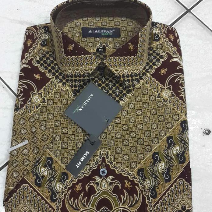 kemeja Batik alisan lengan pendek slimfit dan reguler,,,, Terhemat