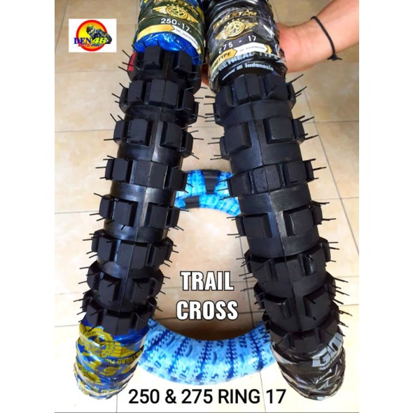 BAN LUAR MOTOR TRAIL CROSS CROS CANGKUL 250 & 275 ATAU 70/90 & 80 90 BEBEK RING 17