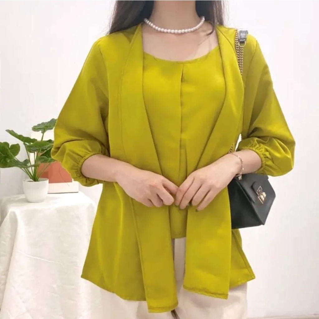 (AMD) BLOUSE FEBY SLAYER KEMEJA WOLFIS PREMIUM ATASAN WANITA