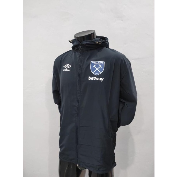Jaket Parasut Waterproof West Ham United westham olahraga windbreaker