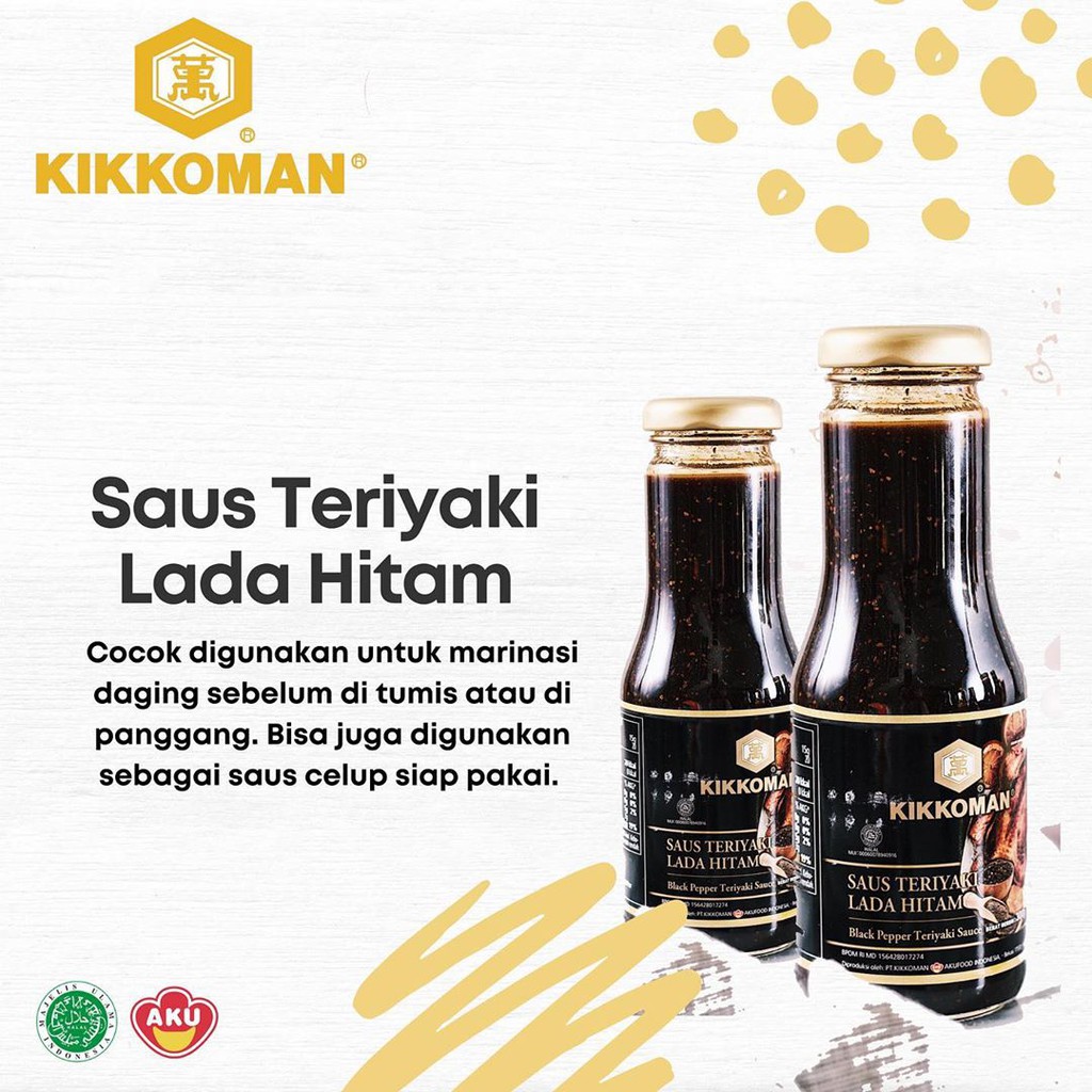 

Kikkoman Teriyaki Blackpaper Sauce 300g Halal - WJMshop MKS