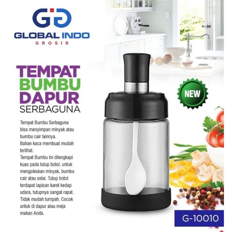 Tempat Penyimpanan Bumbu Dapur Garam Gula Merica Wadah Rempah Berkualitas Botol Minyak Kecap Sirup Botol Kaca Madu Kedap Udara Anti Bocor Oil Bottle Spray Fryer Honey / Spice Jar