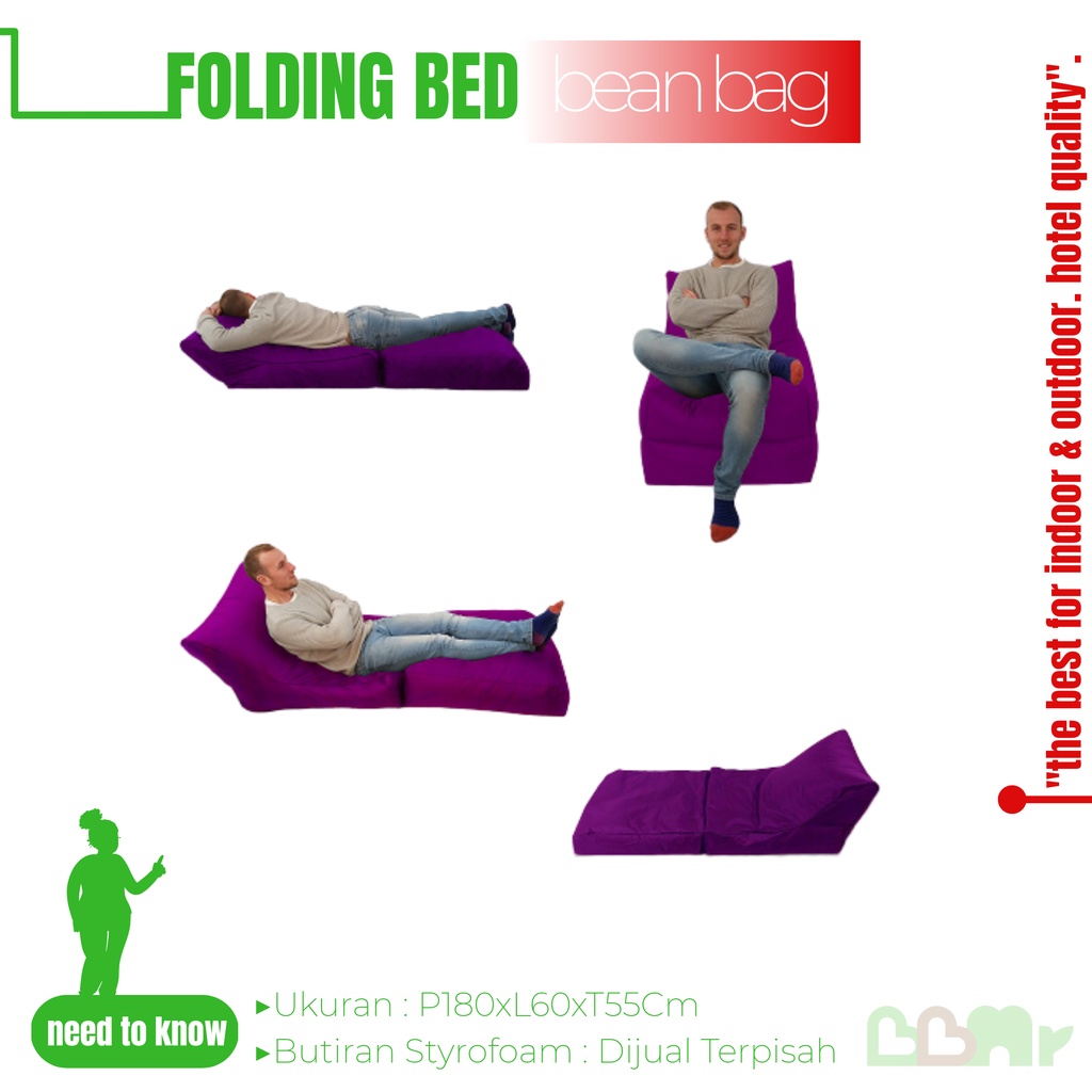 Folding Bed Bean Bag Kursi Sofa Lipat